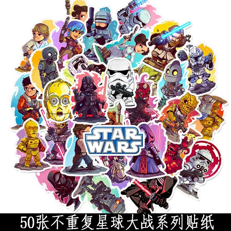 

50 Pcs/Lot Custom Stickers Papelaria Star Wars Graffiti Sticker Cool Motorcycle Stationery Sticker Waterproof Removable TZ098D