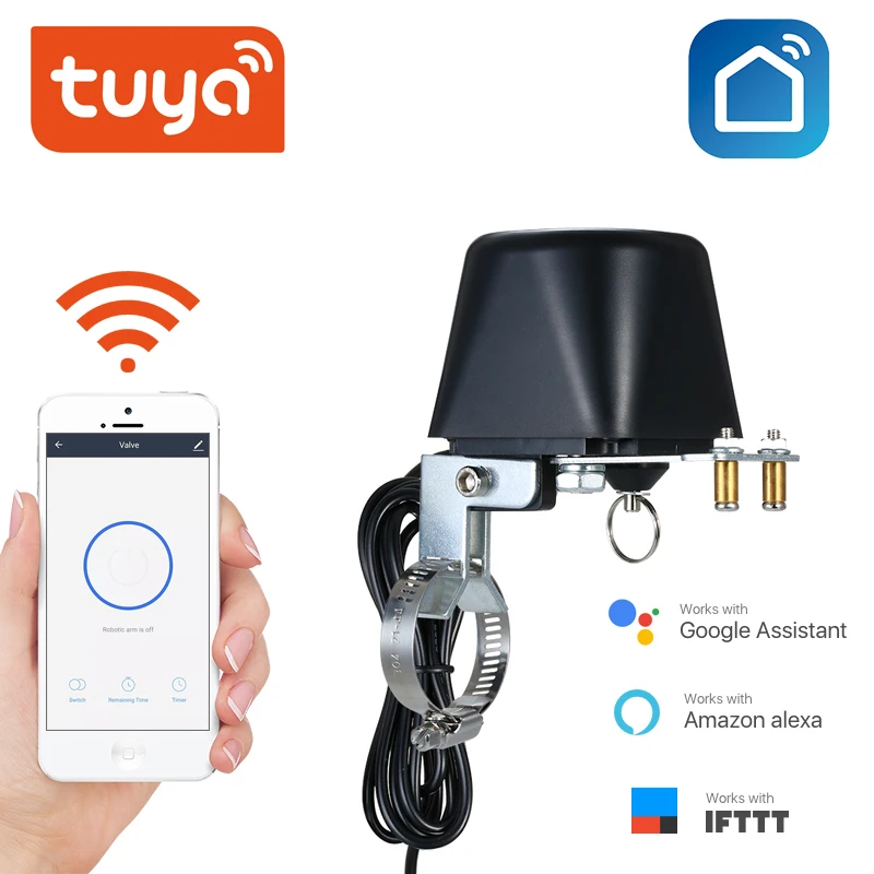 Умное Беспроводное управление газовым водяным клапаном Tuya Amazon Alexa Google Assistant IFTTT Wi