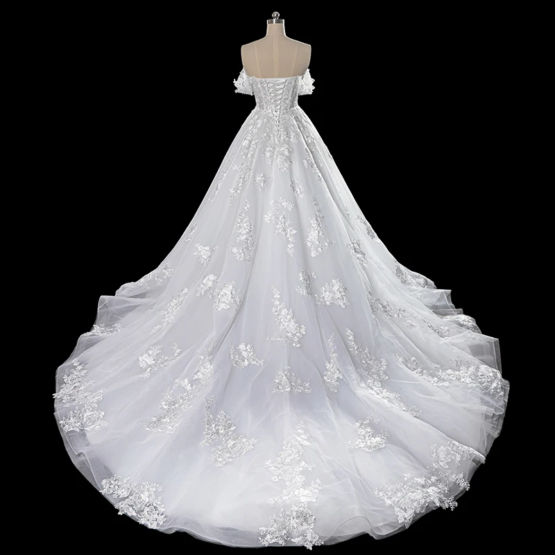 Applique Wedding Party Dresses Sweetheart A Line White Dress Plus Size Princess Wedding Dress 2022 4