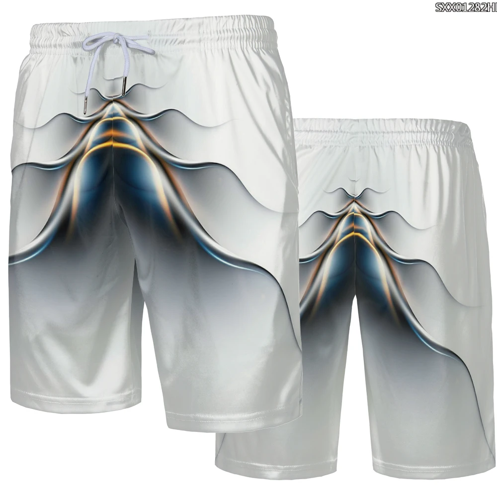 

Men Beach Shorts Summer Fashion 3d Short Geometric Abstract Print Pattern European And American Large Size Pants
