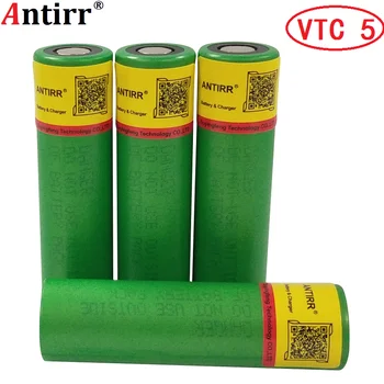 

VTC5 2600mah 30A High Current discharge VTC5 18650 2600mAh power electronic cigarette lithium battery for E-cigarette + Box