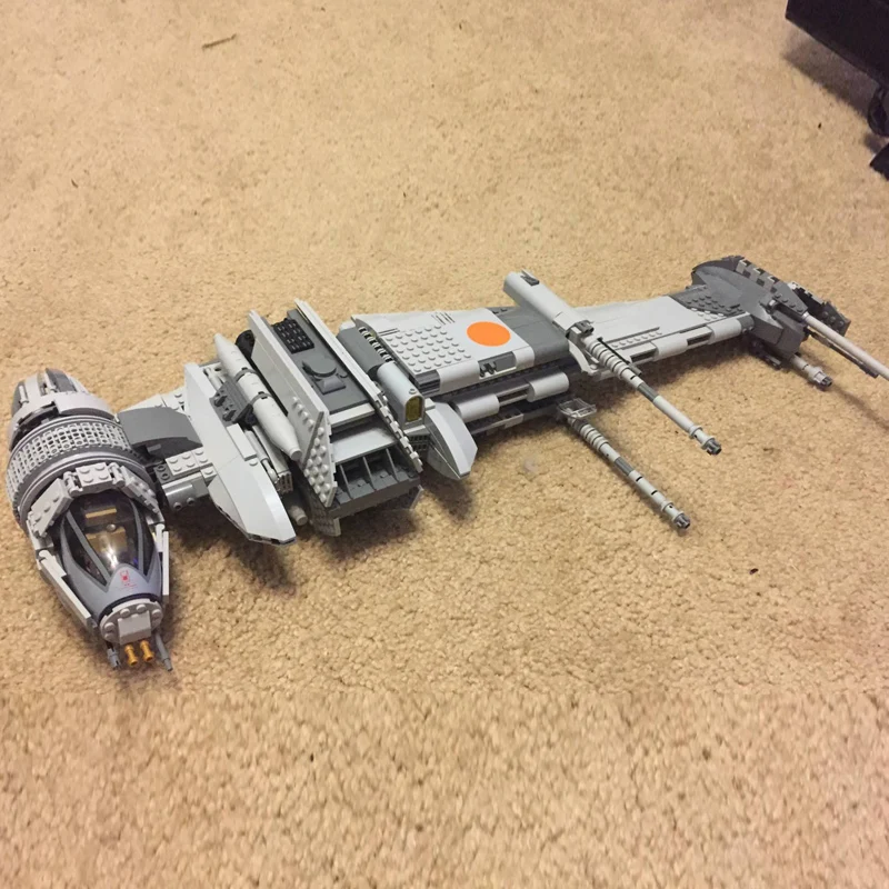 Cena W magazynie seria gwiezdnych wojen 05045 oryginalne b wing Star Fighter mobilne klocki 1487 sztuk cegły kompatybilne bela 10227