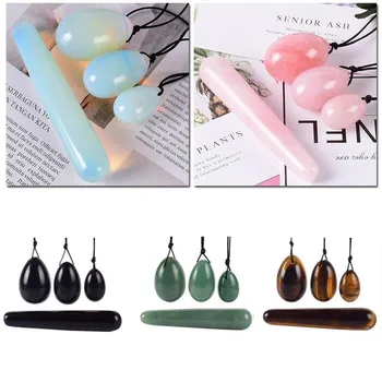 

Natural Rose Quartz Jade Eggs Drilled Yoni Egg Feminine Hygiene for Women Kegel Exerciser Vaginal Tightening Muscle Lover Gifts