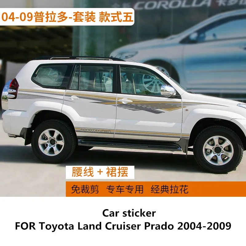 

Car sticker FOR Toyota Land Cruiser Prado 2004-2009 Appearance custom modified sports off-road decal Prado 2700 4000