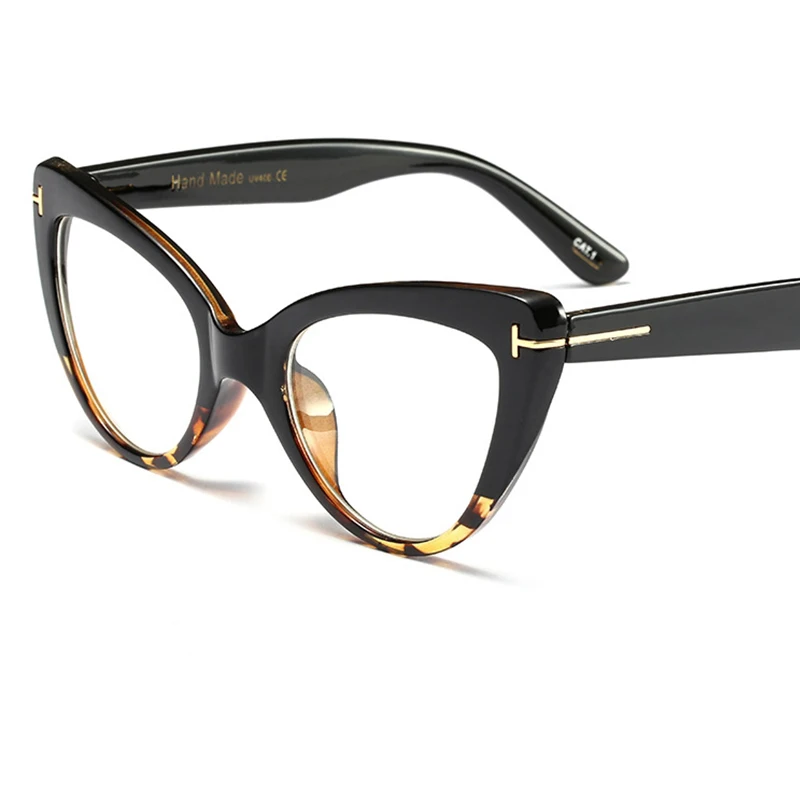 Женские очки прозрачная модная оправа для очков кошачий глаз с прозрачными