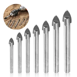 Jeu de mèches de perçage pour marbre, tête de lance en verre, pour porcelaine, carreaux de céramique, 3/4/5/6/8/10/12mm, 4/7 pièces 