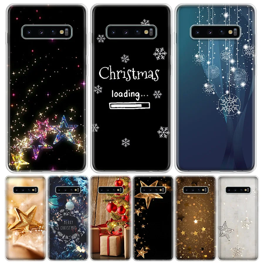 Новогодний чехол для телефона Samsung Galaxy S6 S7 S8 S9 S10 S20 Note 8 9 10 J4 J6 J8 2018 Ultra Edge Plus Li |