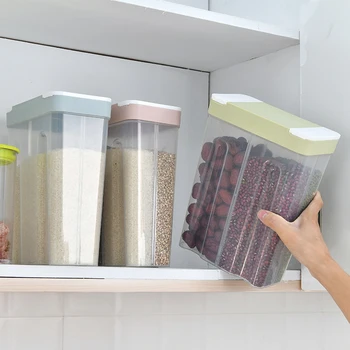 

Large Capacity Plastic Food Storage Box Sealed Crisper Grains Tank Storage Kitchen Sorting Food Storage Box Container