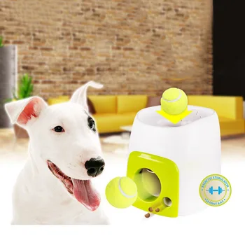 

Pet Dog Interactive Machine Toy Dog Training Thrower Ball Funny Tennis Launcher Pet Food Reward Machine Slow Feeder Toy
