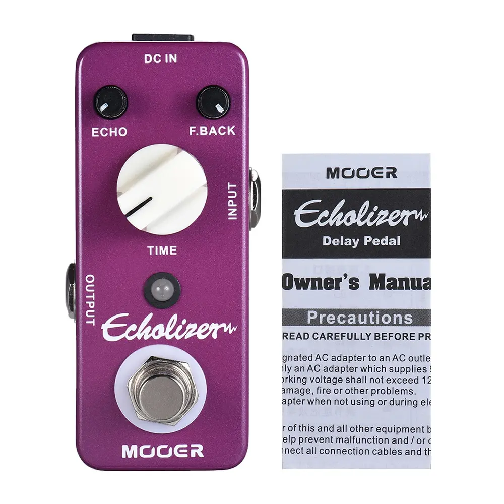 MOOER Echolizer гитарные педали с эффектом delay True Bypass полностью металлический корпус 25 мс-600 мс время задержки