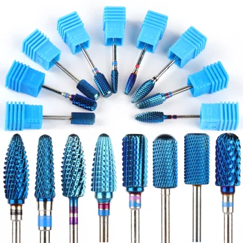 

18 Types Tungsten Electric Nail Drill Bits For Manicure Carbide Rotate Burr Polishing Mills Nail Files Accessories NFXDS1-18