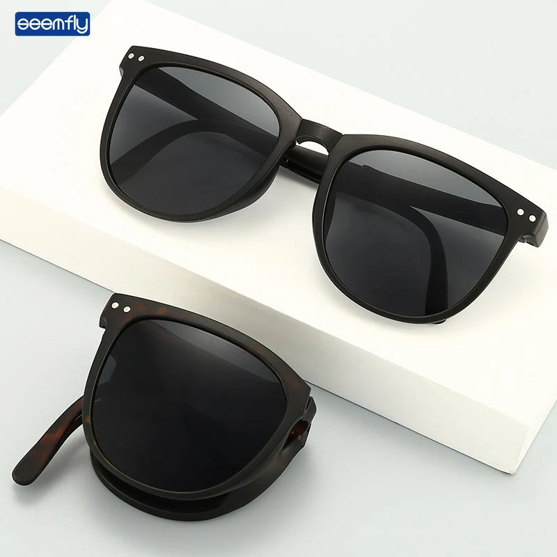 Seemfly gafas de sol con protección UV para lentes plegables, a la moda, vidrio negro, marrón, para conducción al aire de sol para mujer| - AliExpress