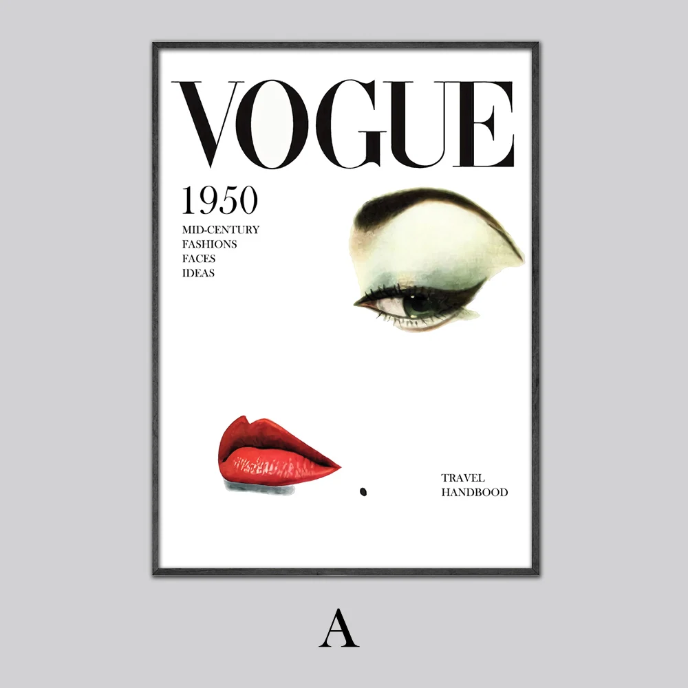 Vogue модный стиль скандинавские украшения стены искусства Постеры-холсты и принты Картина на холсте для женщины гостиной