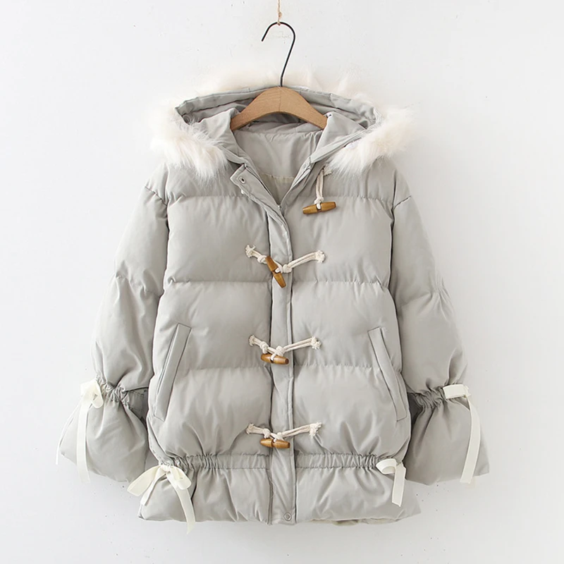 Women Winter Jacket Big Fur Collar Winter Coat Women Plus Size Down Parka Lady Hooded Parkas Warm Cotton Jackets - Цвет: Зеленый