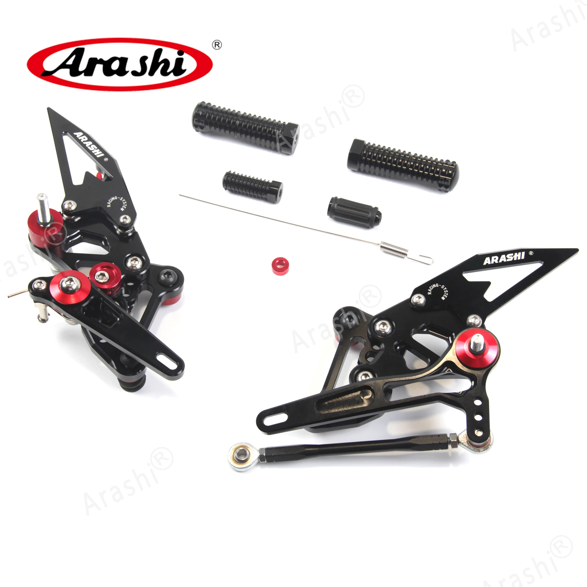 ARASHI CNC подножка Регулируемая Rearset подножки для KTM 1290 SUPER DUKE R
