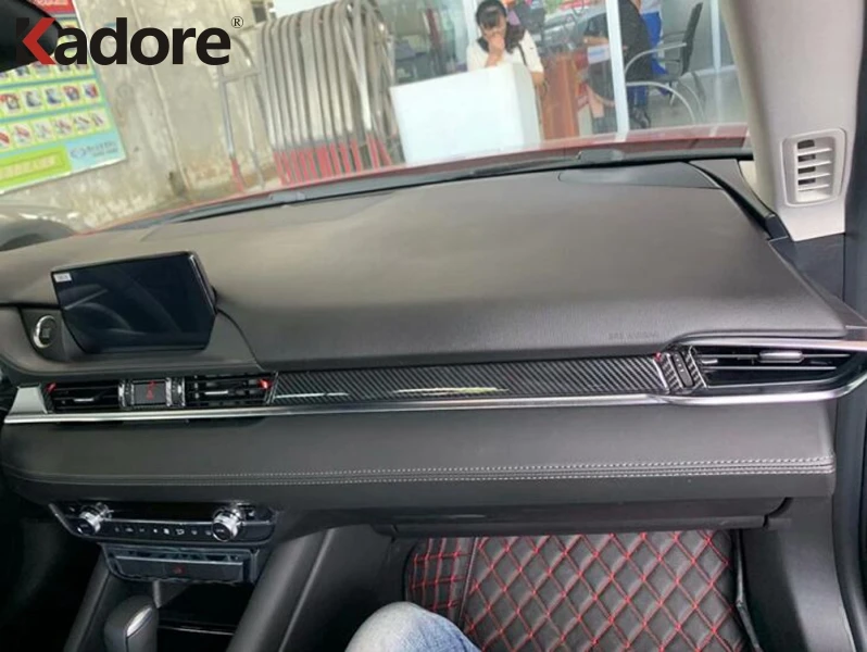 Для Mazda 6 Atenza углеродное волокно Автомобильный Центр управления кромкой отделка интерьера аксессуары для автомобиля Стайлинг