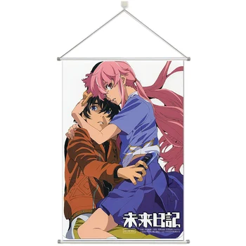 

Anime Future Diary Mirai Nikki Gasai Yuno Personalize Customer Made Alloy Fabric Wall Poster Scroll 60x90cm 24x36inches