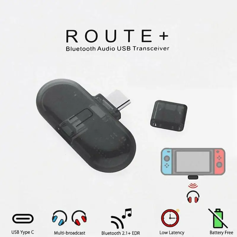 Mini Wireless Headphone Audio Transceiver with Type C USB A Transmitter Adapter Frequency Response Range 2 402 2 480GHZ