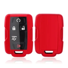 

Red Full Cover Smart Key Remote Fob TPU Case For Chevy Silverado Suburban Tahoe Car Accessory High-quality Key Protector