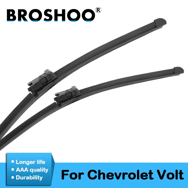 

BROSHOO Car Windshield Wiper Blade Rubber For Chevrolet Volt Accessories Fit Push Button Arm 2011 2012 2013 2014 2015 2016 2017