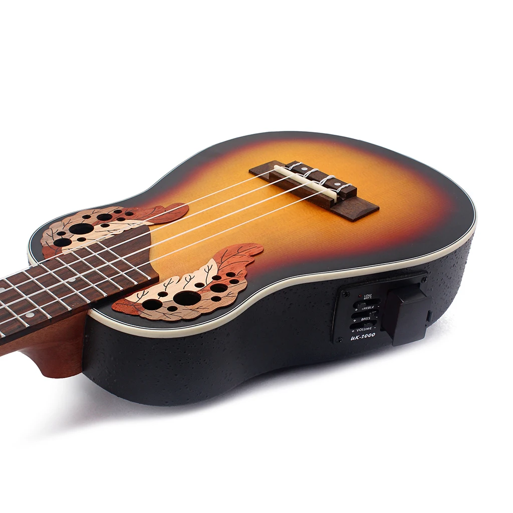 

Spruce Wood 23inch Ukulele 3 Band EQ Equalizer With Gig Bag Strap Cable Set