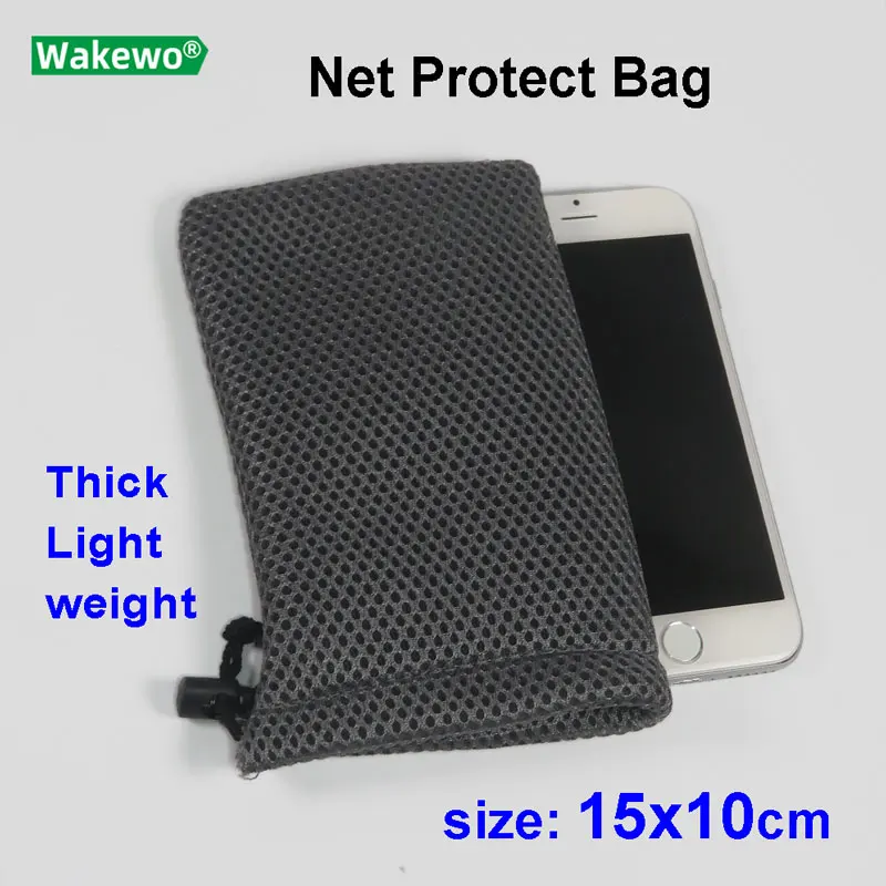 WAKEWO сумка для хранения 10x15 см чистая Толстая легкая плюшевая чехол с веревкой на