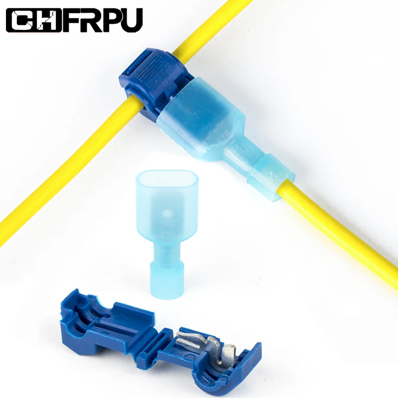 

50Pcs（25set）20Pcs（10set）Quick Type T Electrical Cable wire Connectors Straight lock crimpingWaterproof insulated wire terminal