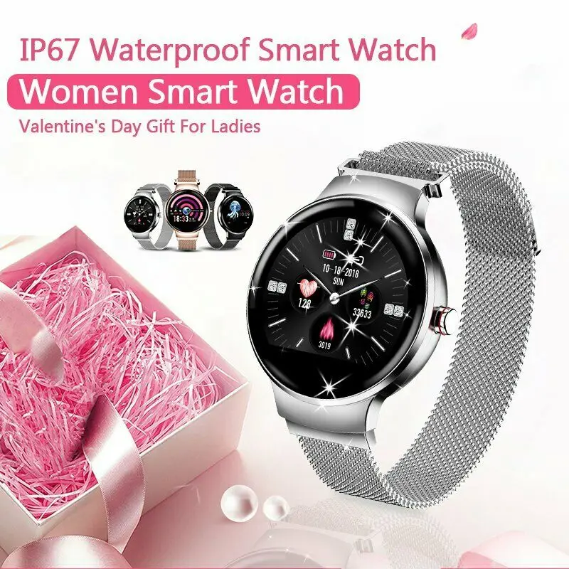 silver ladies smart watch