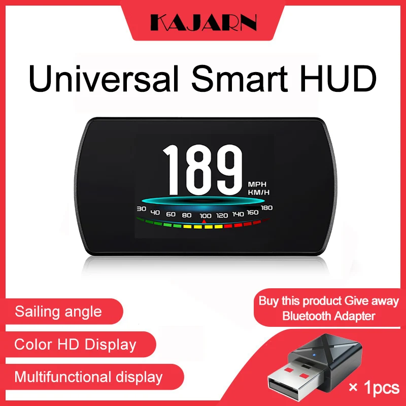 

KAJARN HUD On-board Computer Car Speed Indicator Projector TFT LCD Multi Color Smart Display T800 headup display car electronics