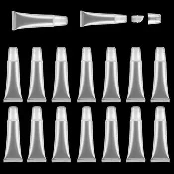 

80PCS 10ML Soft Empty Tubes Cosmetic Lip Gloss Refillable Plastic Clear Tubes Makeup Containers Tools