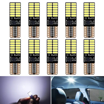 

10x W5W LED Led Car Light T10 Bulb for Alfa Romeo 159 147 Giulietta Mito Interior Dome Trunk Lights Signal Lamp 12V 10SMD 4014