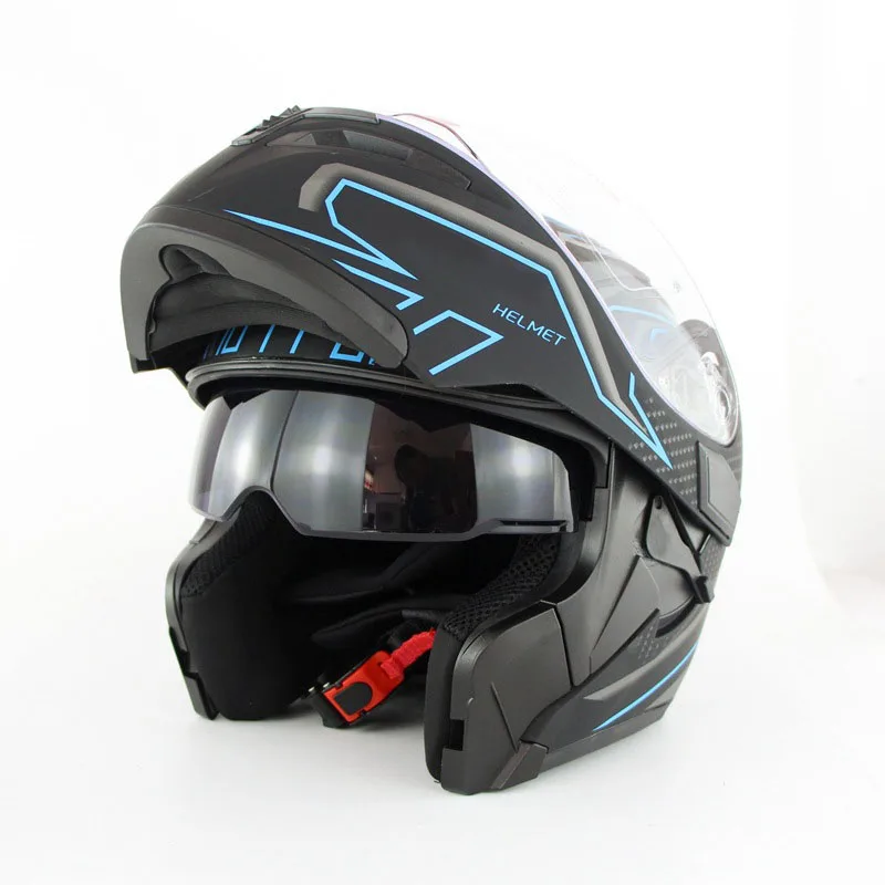 1pc Motorbike Helmet Full-Face Cover Dual Visor for Racing Safe Accessories C66