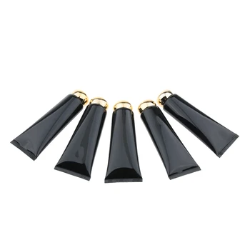 

5pcs Mini Refillable Empty Tube Facial Cleanser Bottles Lip Gloss Balm Container for Travel Retail Stores