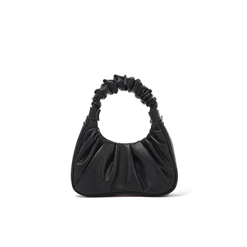 

2020 new leather female bag Korean version of the super fire small bag, cloud bag folds oblique armpit bag