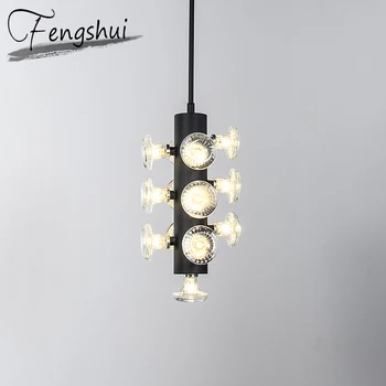 

American Iron Glass Pendant Lights Lighting LED Pendant Lamp Dining Living Room Bedroom Kitchen Fixtures Loft Decor Hanging Lamp