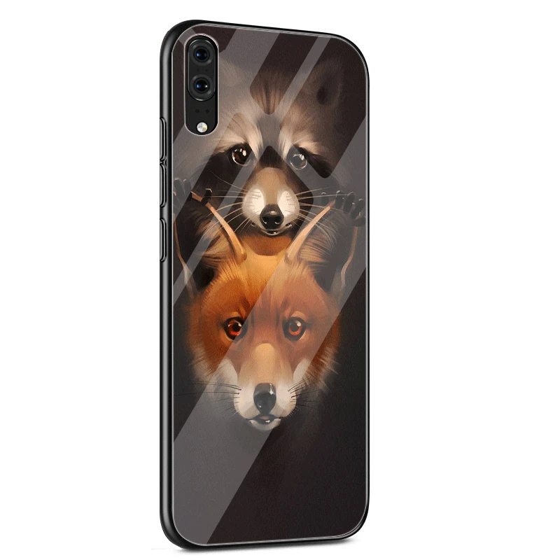 Стеклянный чехол для huawei P30 P20 P10 Y9 Y6 mate 20 Pro Lite P Smart Honor 7A 8X9 10 чехол из енота - Цвет: G7