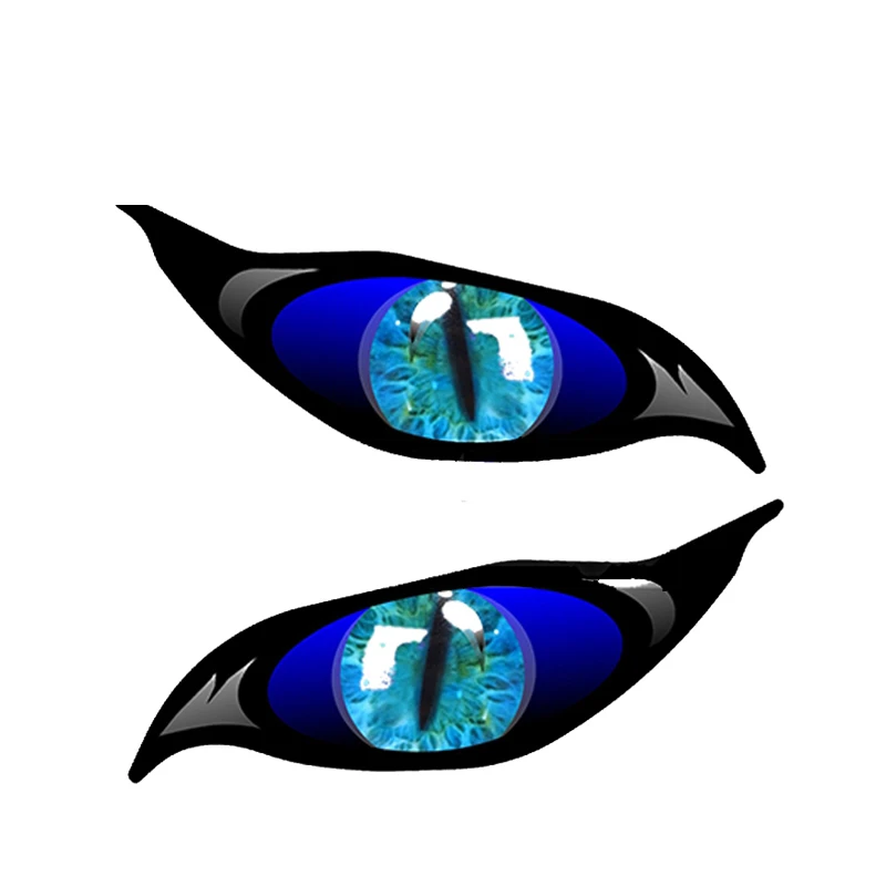 

SZWL Creative Yellow Red Evil Eye Zombie Car Sticker Each Eye Rc Plane Waterproof Rearview Mirror Decal Auto Decal PVC,13cm*5cm