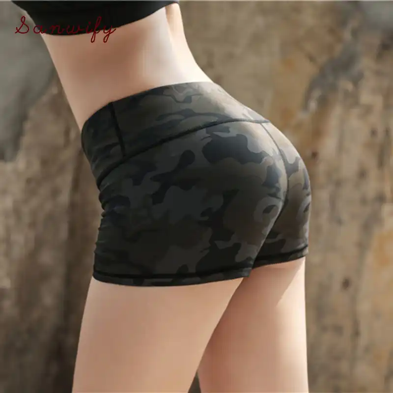 high waisted hot yoga shorts