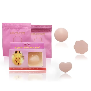 

1Pair/5Pair Breast Pad Lady Invisible Bra Anti-bump Reusable Men Women Round/Heart Shape Silicone/Non Woven Chest Stickers
