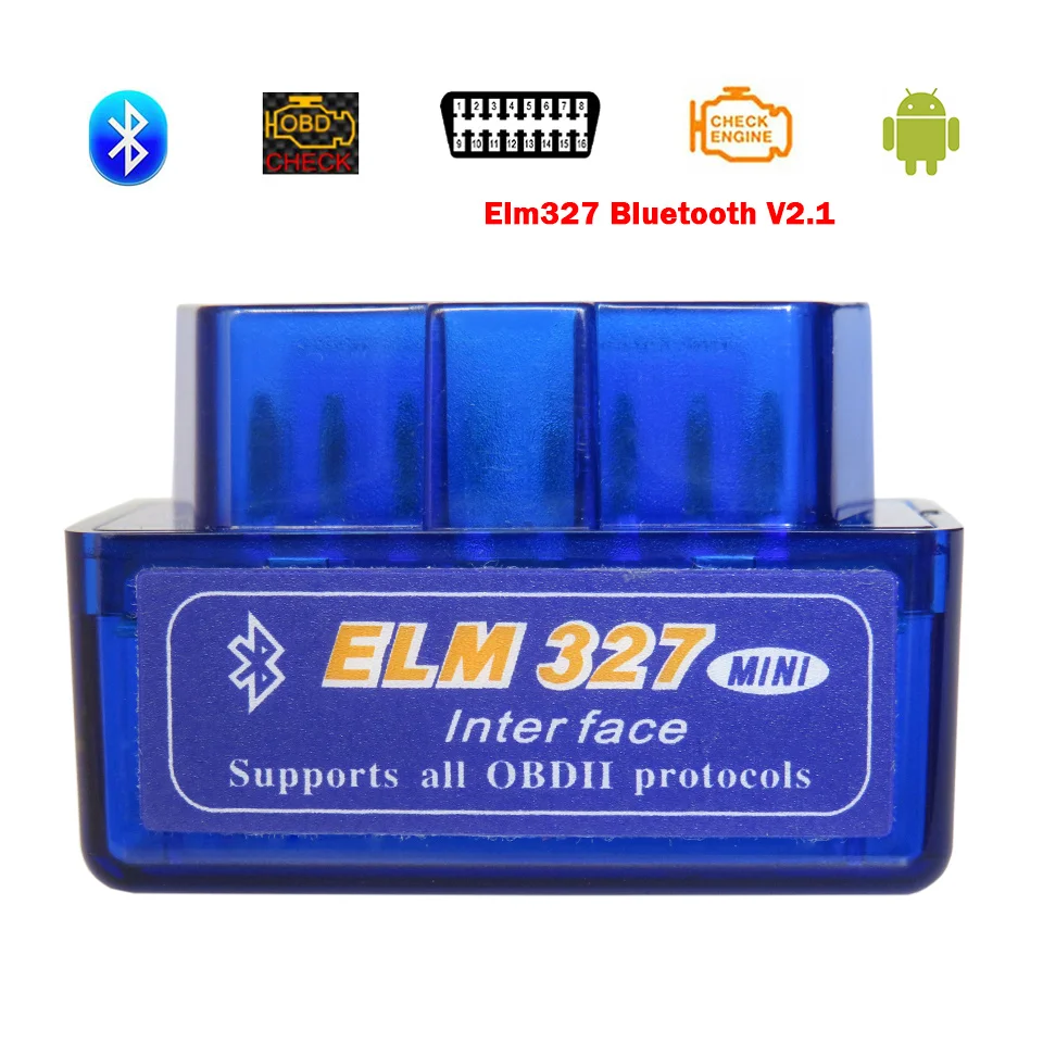 Mini Elm 327 Obdii Adapter Elm327 Bluetooth V2.1 Obd2 Car Auto ...