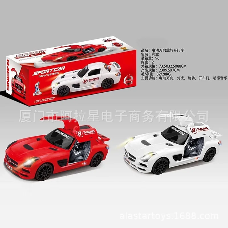 

CHILDREN'S Toy Electric Universal Car with Light And Music Rotating Door Opening Car Children'S Educational Toy