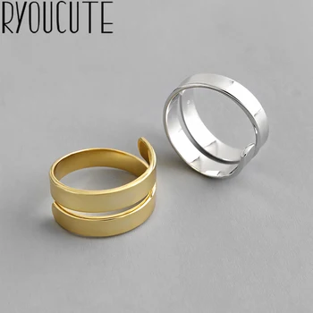 

Luxury Brand Silver Color Spiral Layer Chains Line Rings for Women Antique Rings Wedding Jewelry Valentines Gifts