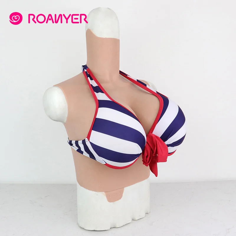 Roanyer женскую одежду искусственный большая силиконовая грудь формы поддельная h