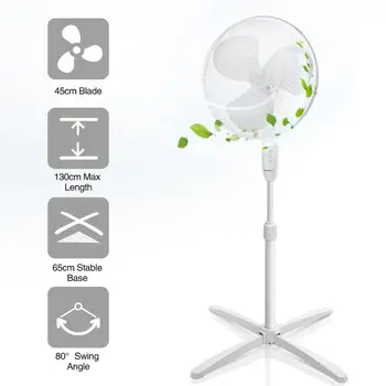 

Aigostar 3 fan speed 40W Adjustable height fan stojacy