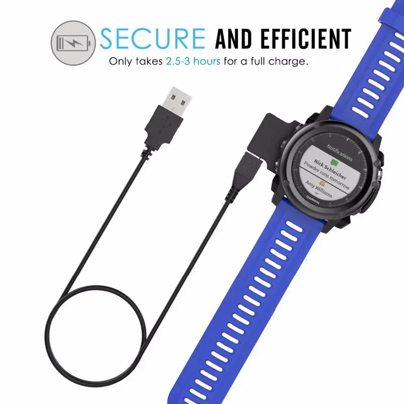 FFYY-Charger for Fenix 3, Fenix 3 Sapphire, Fenix 3 HR, Quatix 3, Tactix Bravo Smartwatch- USB Charging Cable Clip 100cm