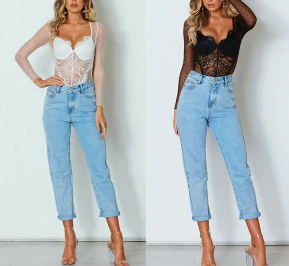 Women's Solid Color Tight Lace Long Underwear One-piece Underwear Sexy Sexy Lingerie Club Mesh One-piece Top Jumpsuit