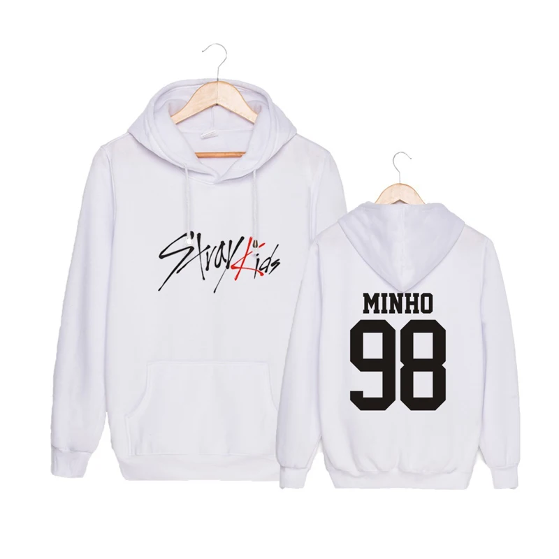 Straykids/модный детский пуловер с капюшоном, бархатный пуловер больших размеров для мужчин и женщин