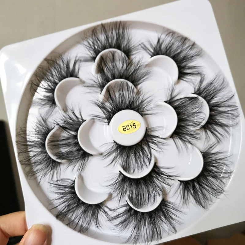 S&L collection 7pairs 25mm 3D Mink Lashes Natural Long False Eyelashes Volume Fake Lashes Makeup Extension Eyelashes maquiagem