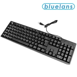 Clavier filaire USB à 104 touches, résistant à l'usure, étanche, accessoire pour ordinateur portable, jeu et travail 