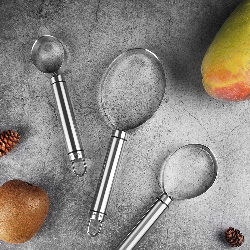 kitchen accessories tools mangoes kiwis fruit cutter machine flesh separator peeler stainless steel kitchen gadgets fruit peeler